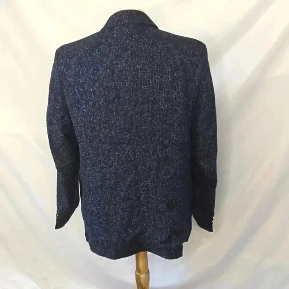 Men's jacket blazer navy blue / white